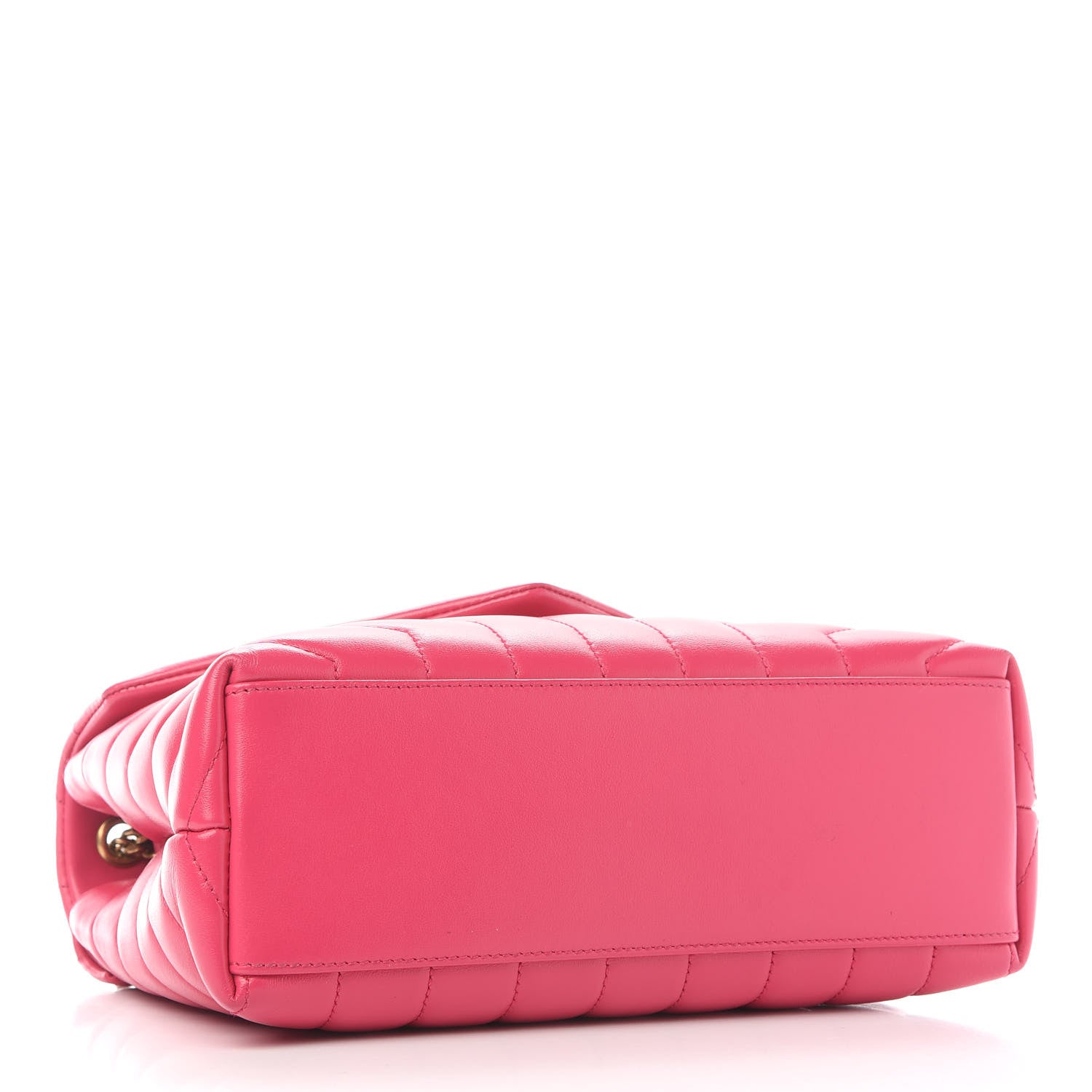 Saint Laurent Calfskin Y Quilted Monogram Small Loulou Chain Satchel Fresh Fuchsia 4 of 9