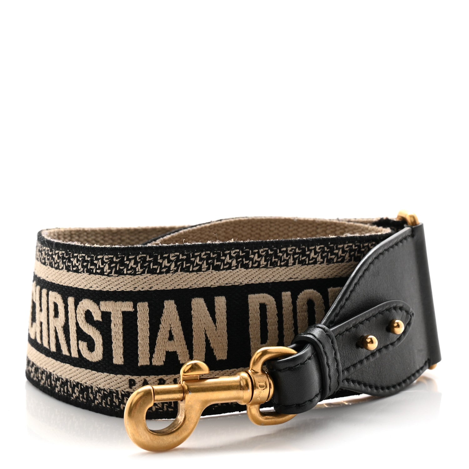 Christian Dior Canvas Embroidered Shoulder Strap Blue 1 of 4