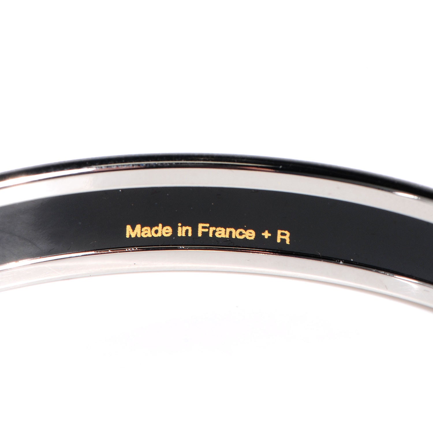 Hermes Enamel Printed Narrow Clic C'est Noue Bracelet 62 White Platinum 4 of 5