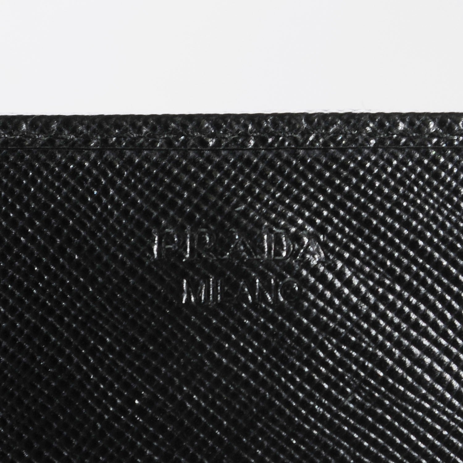 Prada Saffiano Metal Oro Chain Wallet Nero Black 14 of 18
