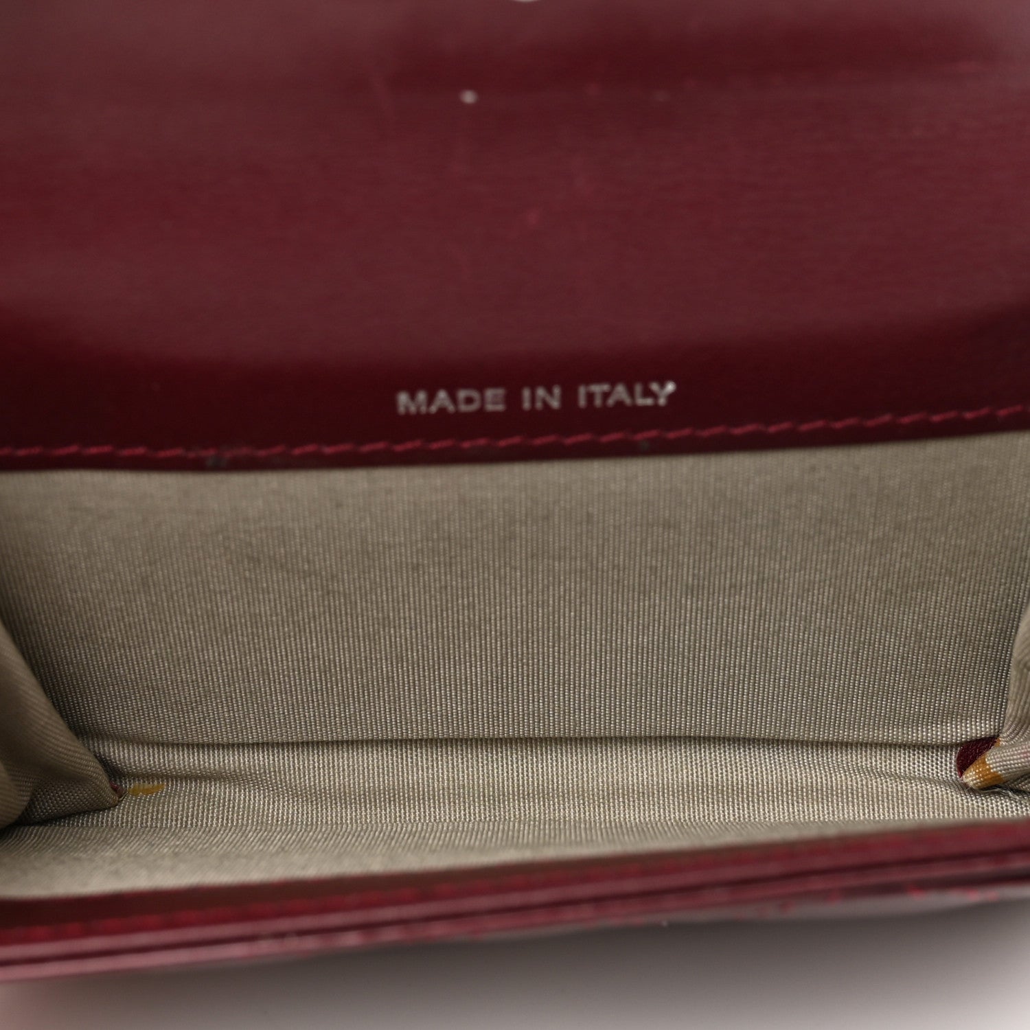 Chanel Patent Brilliant Flap Card Holder Burgundy 5 of 10