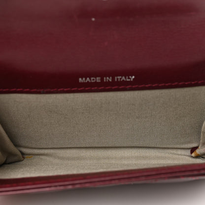 Chanel Patent Brilliant Flap Card Holder Burgundy 5 of 10