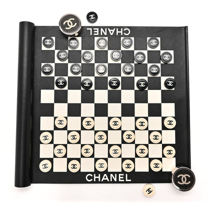 Chanel Lambskin Resin Checkerboard Black White 1 of 9