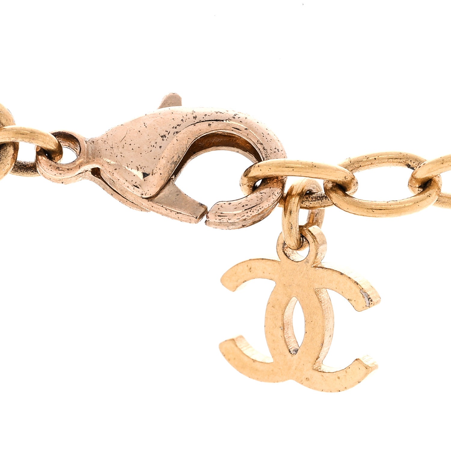 Chanel Crystal Pearl CC Choker Necklace Gold 5 of 6