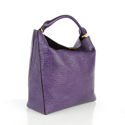 Burberry Heritage Grain Medium Lindburn Hobo Purple Aster 3 of 8