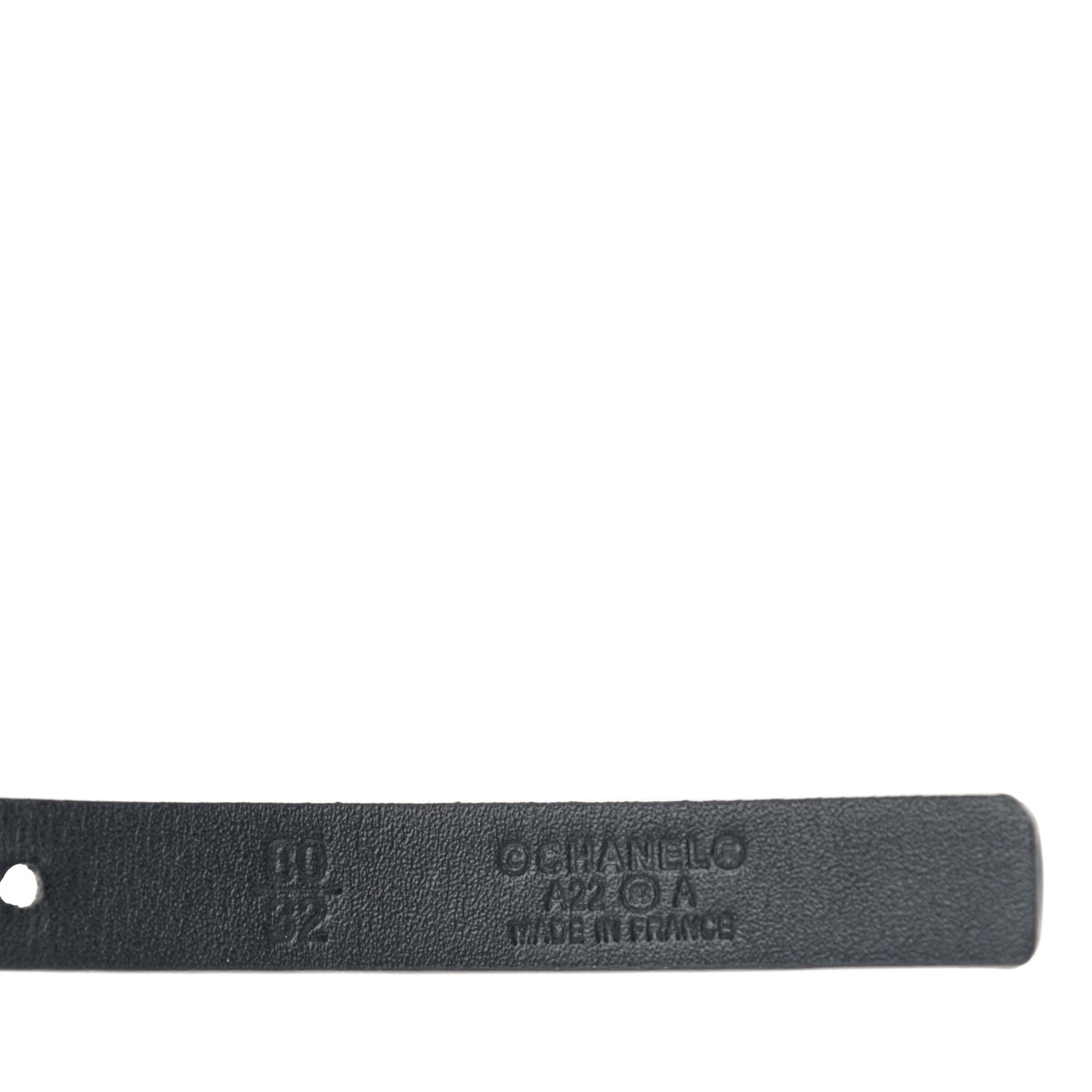 Calfskin Bow Chain Belt 80 32 Black Gold