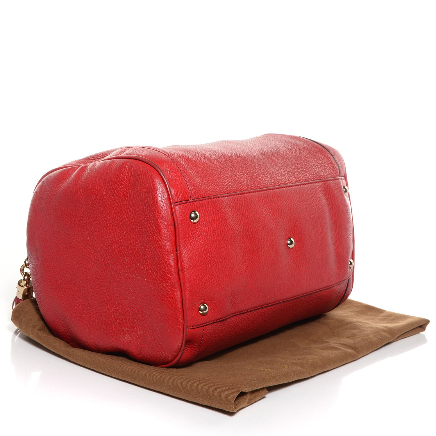 Gucci Pebbled Calfskin Medium Soho Boston Red 4 of 7