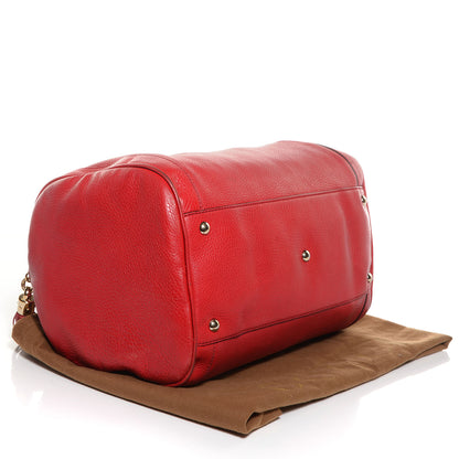 Gucci Pebbled Calfskin Medium Soho Boston Red 4 of 7
