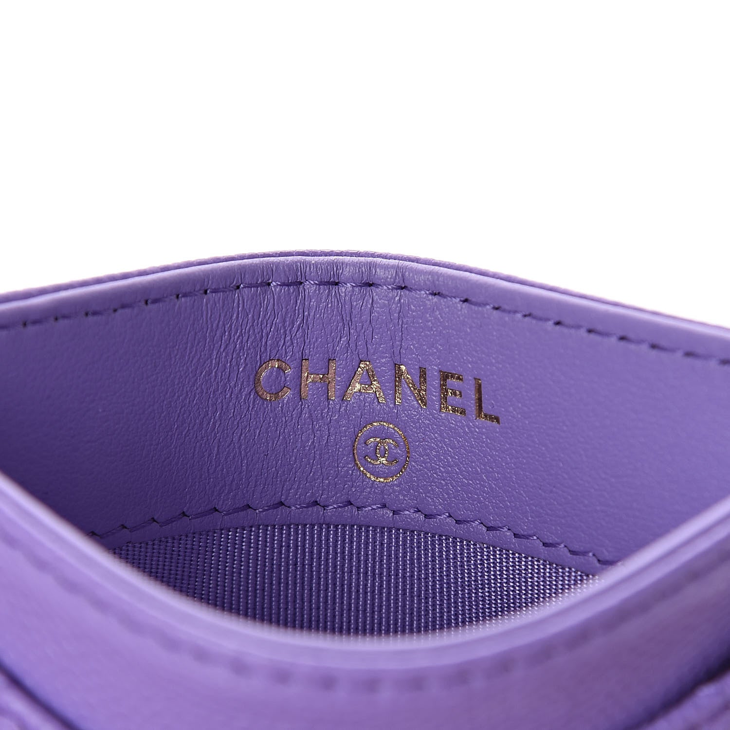 Chanel Caviar Quilted Card Holder Purple 6 of 9
