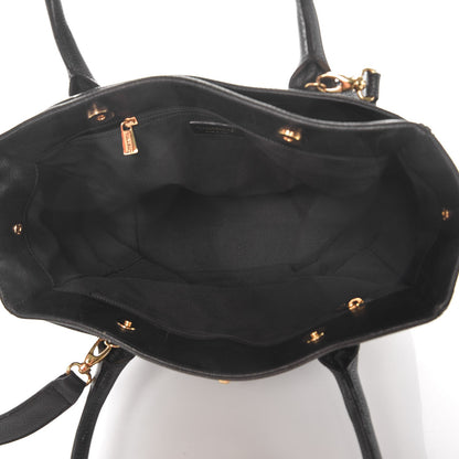 Chanel Calfskin Tall Cerf Tote Black 5 of 11