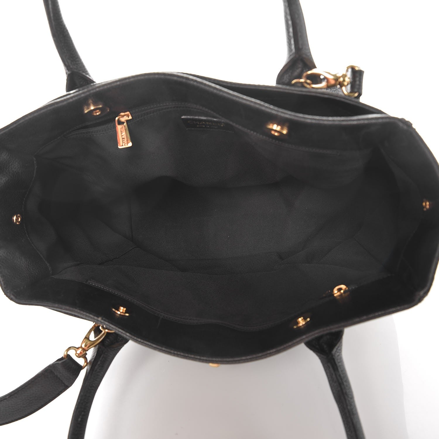 Chanel Calfskin Tall Cerf Tote Black 5 of 11