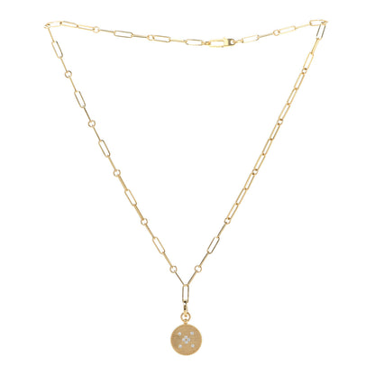 Roberto Coin 18K Yellow Gold Diamond Venetian Princess Small Medallion Pendant Necklace 4 of 6