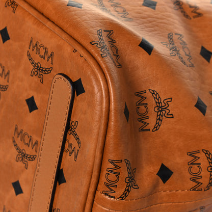 MCM Visetos Medium Liz Reversible Shopper Tote Cognac 10 of 19