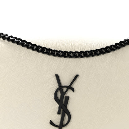 Saint Laurent Grain De Poudre Medium Classic Monogram Kate Satchel Porcellana Black 8 of 13