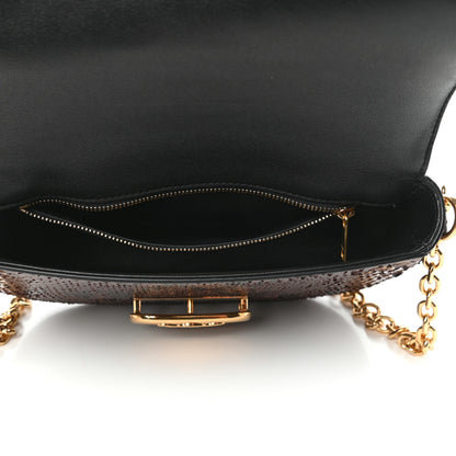Celine Snakeskin Medium Chain Maillon Triomphe Brown 5 of 8