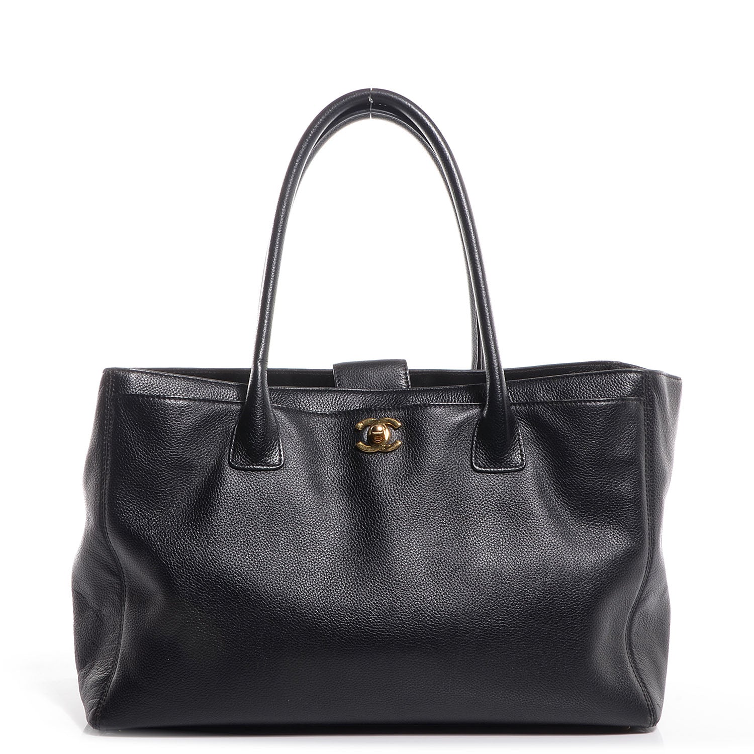 Chanel Calfskin Cerf Shopper Tote Black 1 of 7