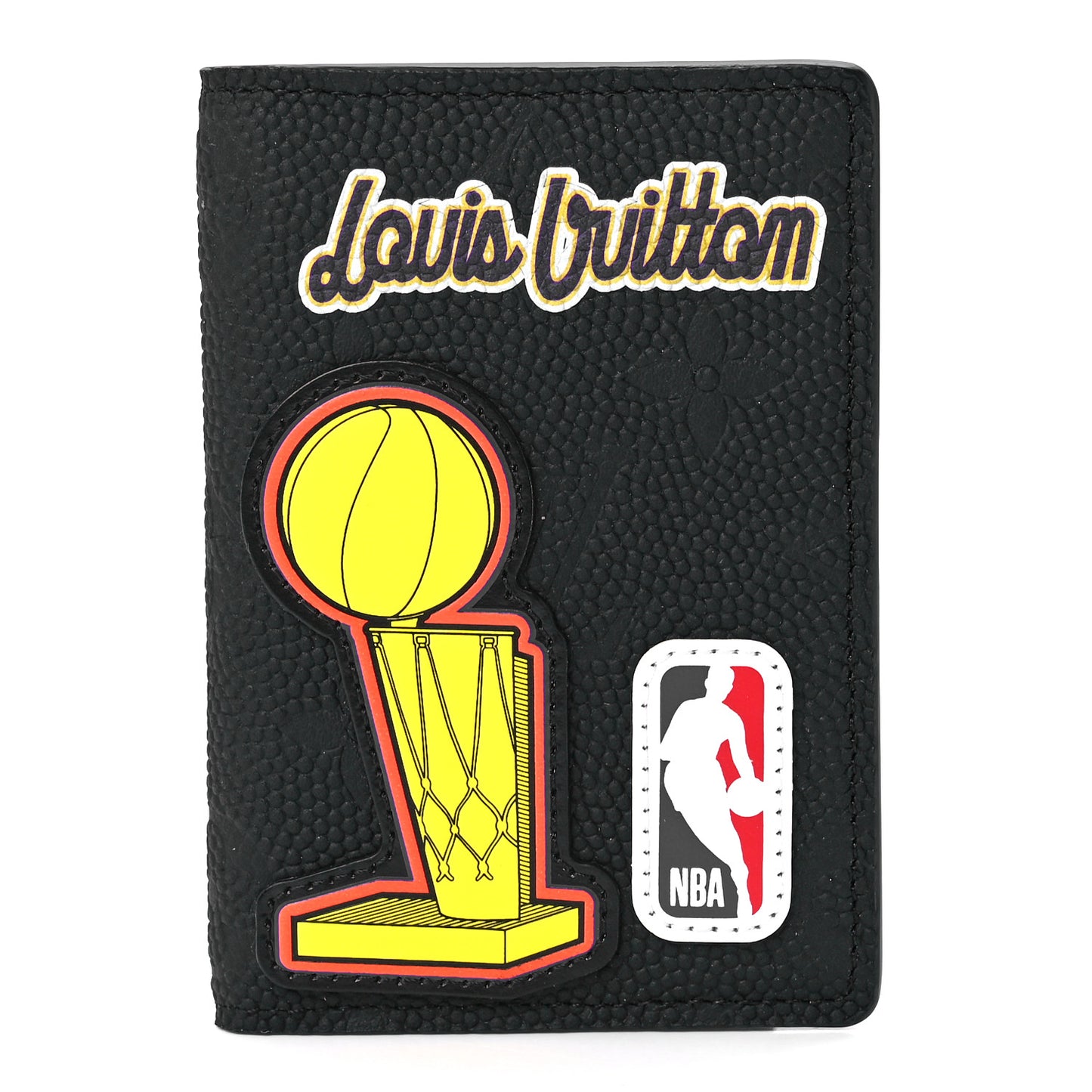 X NBA Grained Calfskin Monogram Pocket Organizer Black