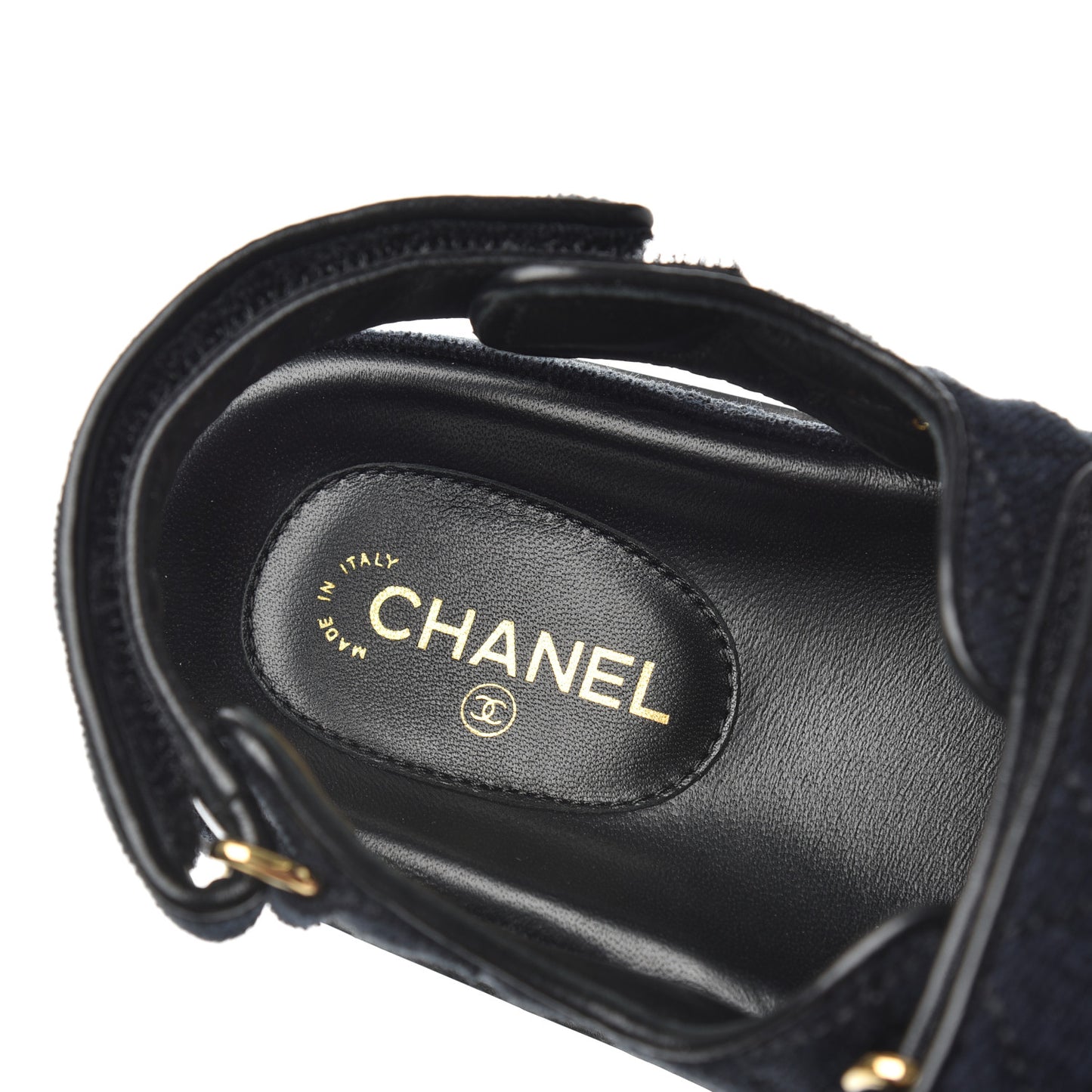 Denim Quilted Dad Sandals 38 Blue