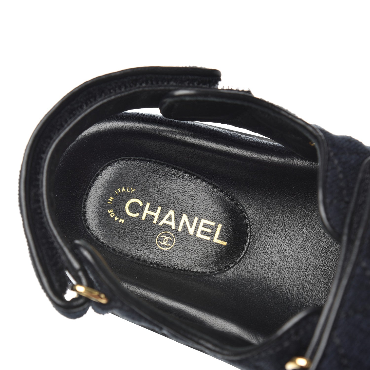 Chanel Denim Quilted Dad Sandals 38 Blue 8 of 9