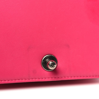 Chanel Lambskin Quilted Small Boy Flap Dark Pink 13 of 14