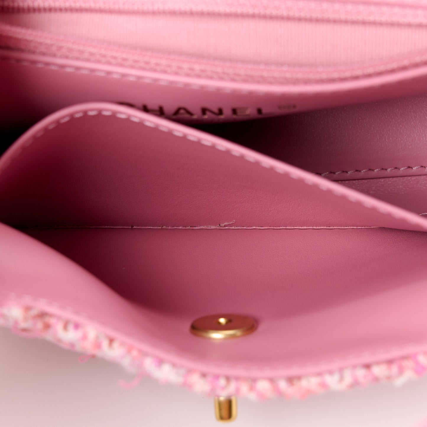Tweed Quilted Nano Kelly Shopper Pink