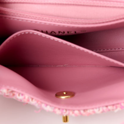 Chanel Tweed Quilted Nano Kelly Shopper Pink 6 of 13