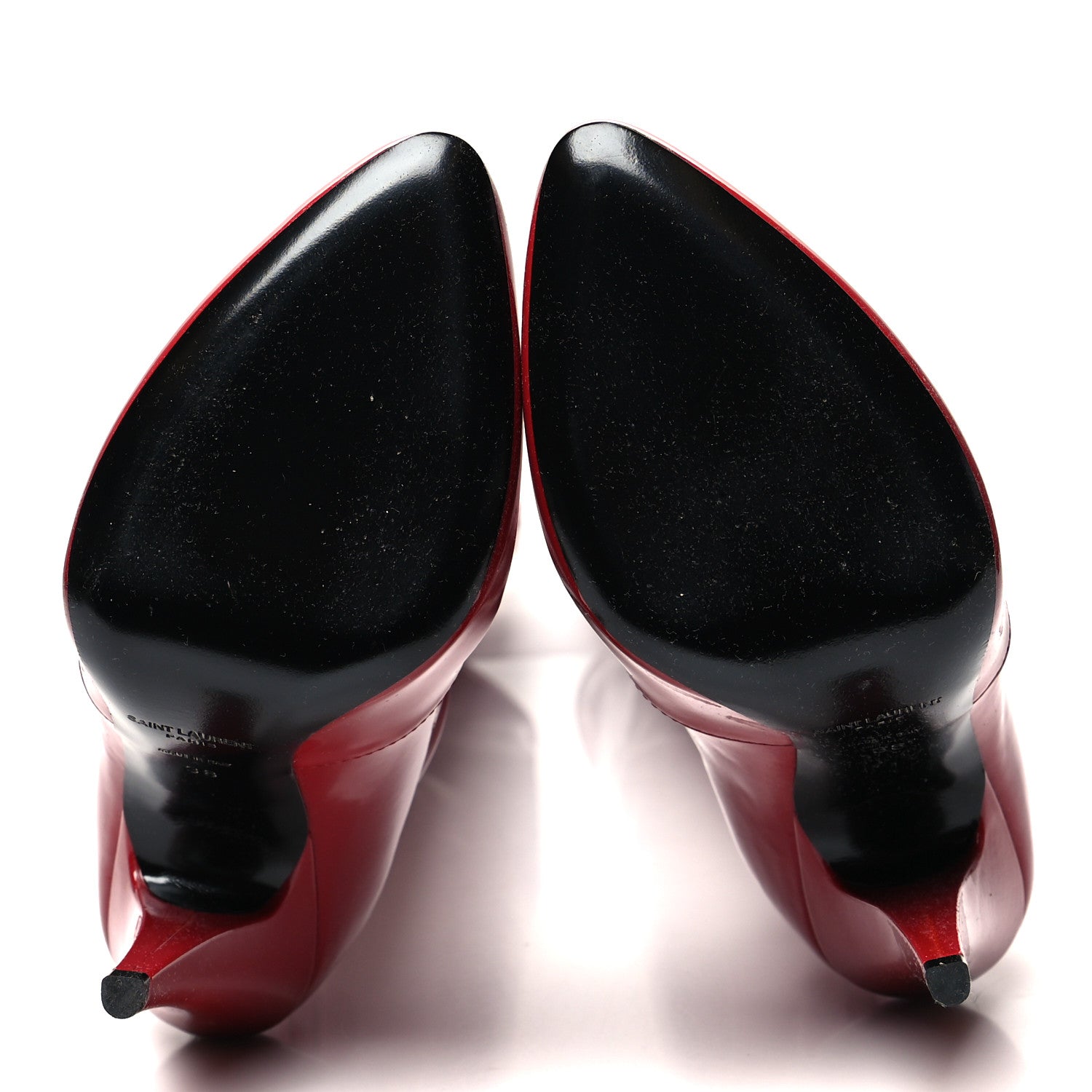 Saint Laurent Latex Ayalah 110 Over The Knee Boots 38 Red 5 of 6