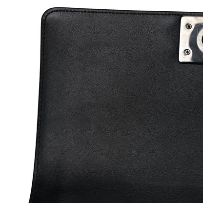 Chanel Calfskin Quilted Medium Boy Flap So Black 9 of 10