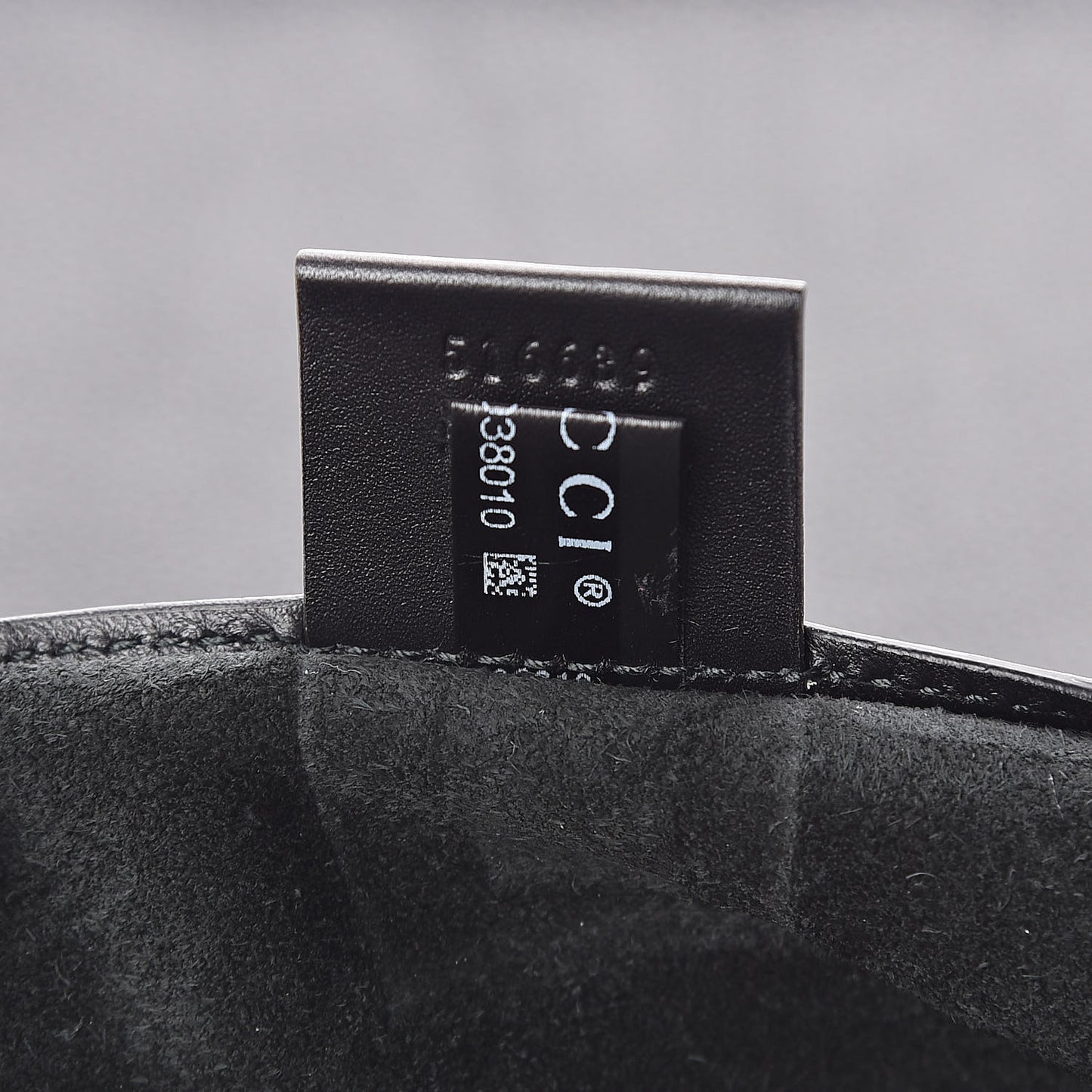 Calfskin Logo Drawstring Backpack Black