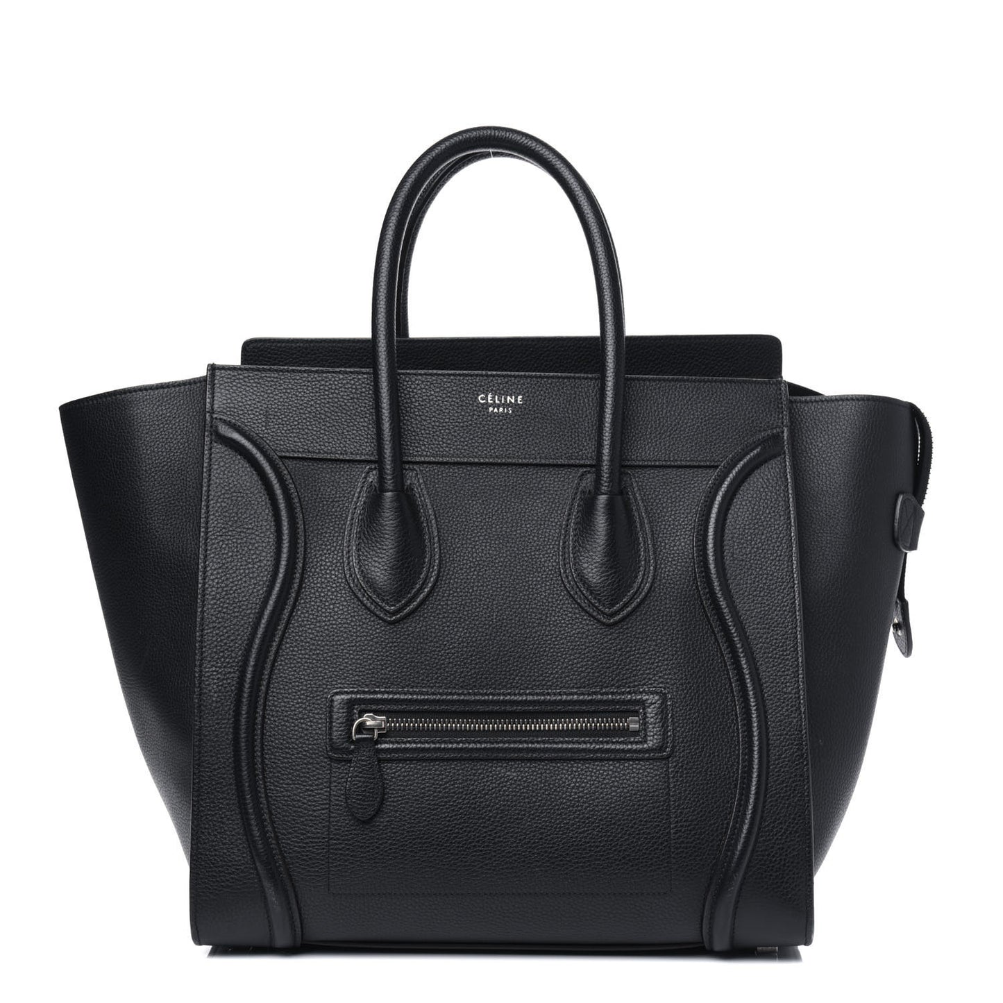 Drummed Calfskin Mini Luggage Black