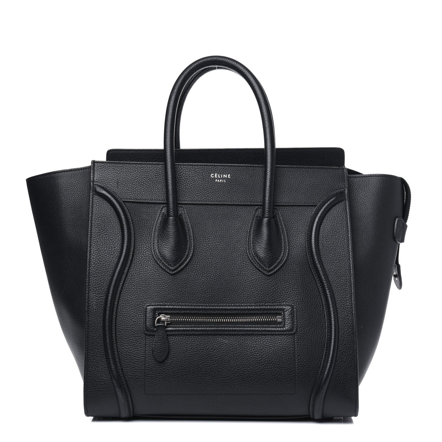 Celine Drummed Calfskin Mini Luggage Black 1 of 5