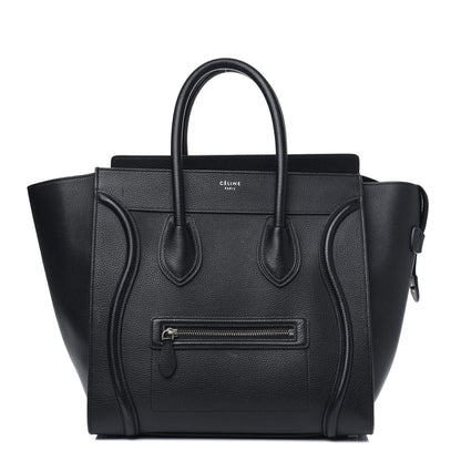Celine Drummed Calfskin Mini Luggage Black 1 of 5