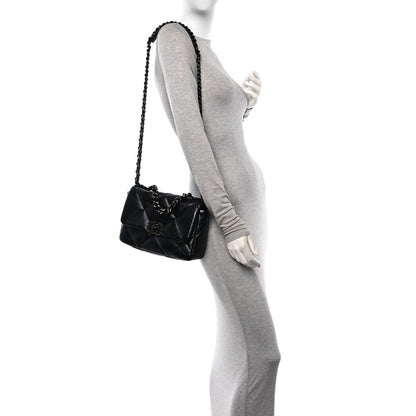 Chanel Goatskin Quilted Medium Chanel 19 Flap So Black 2 of 11