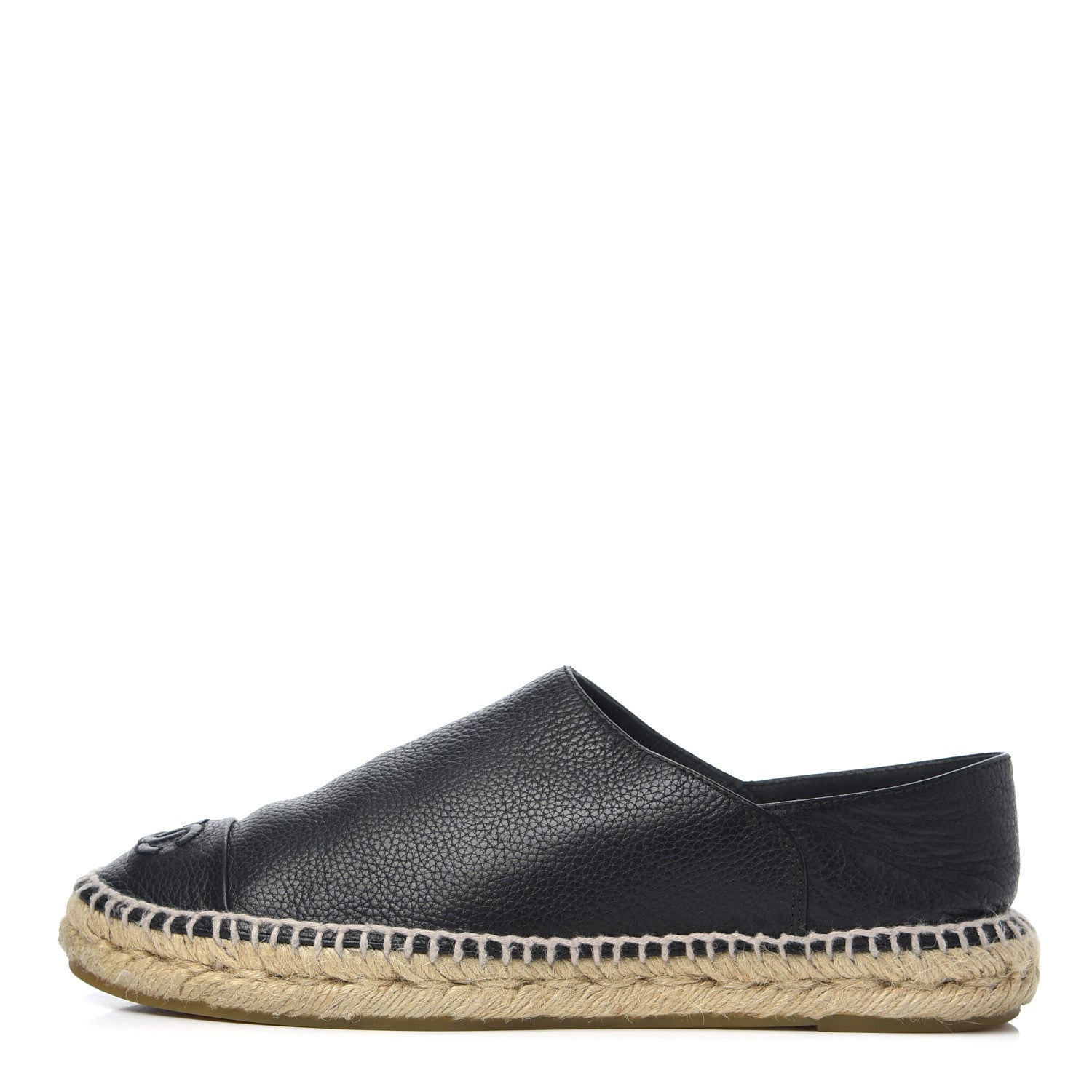 Chanel Grained Calfskin CC Espadrilles 39 Black 1 of 22