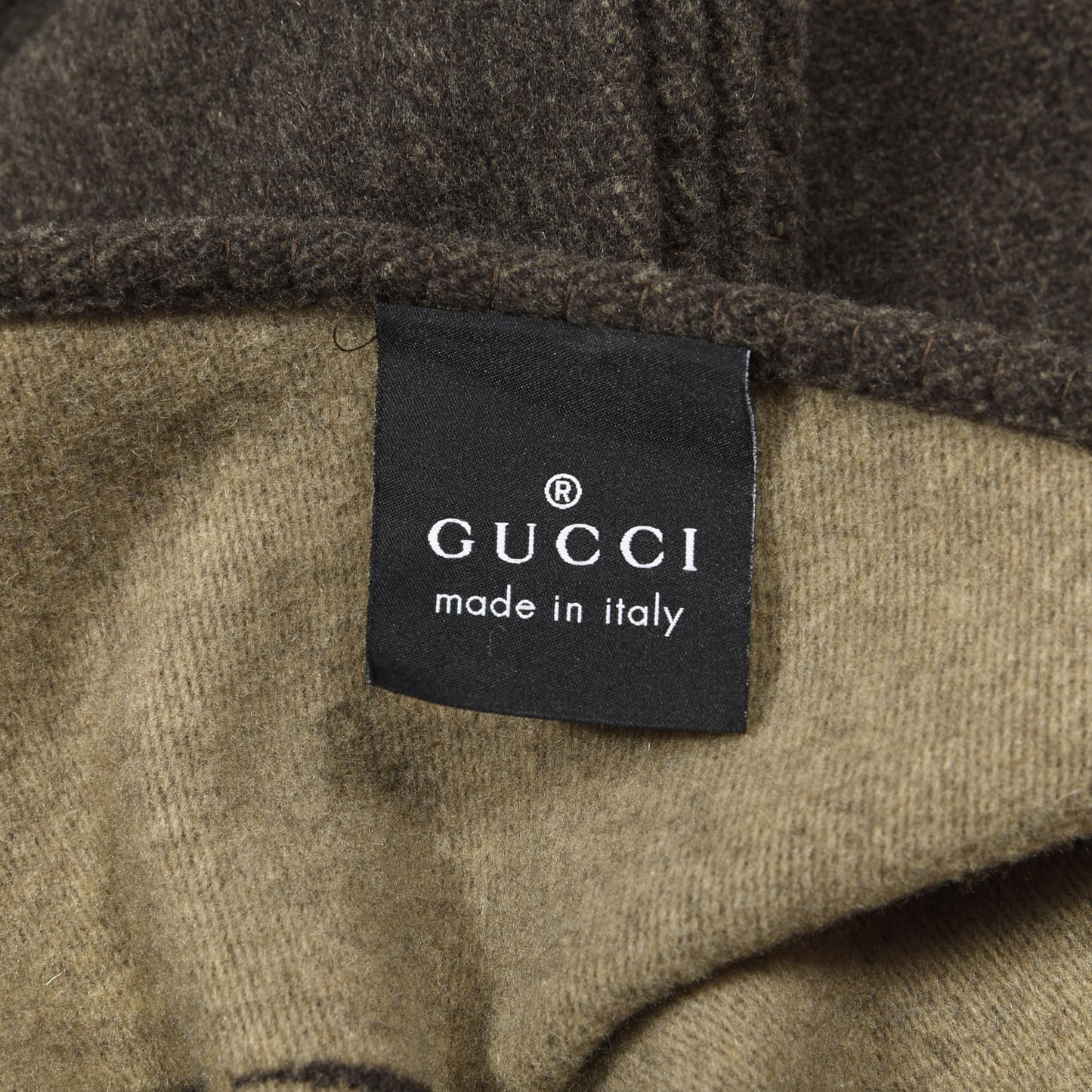 Wool Cashmere GG Monogram Blanket Dark Brown