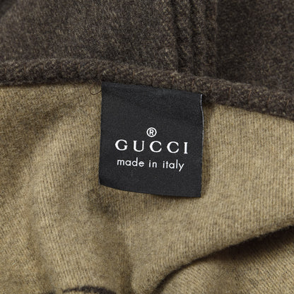Gucci Wool Cashmere GG Monogram Blanket Dark Brown 3 of 3