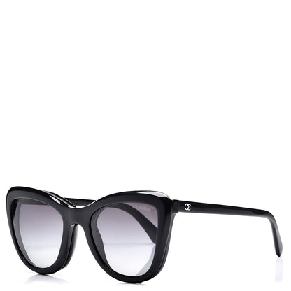 Chanel Clip On Sunglasses 5393 Black Burgundy 1 of 16