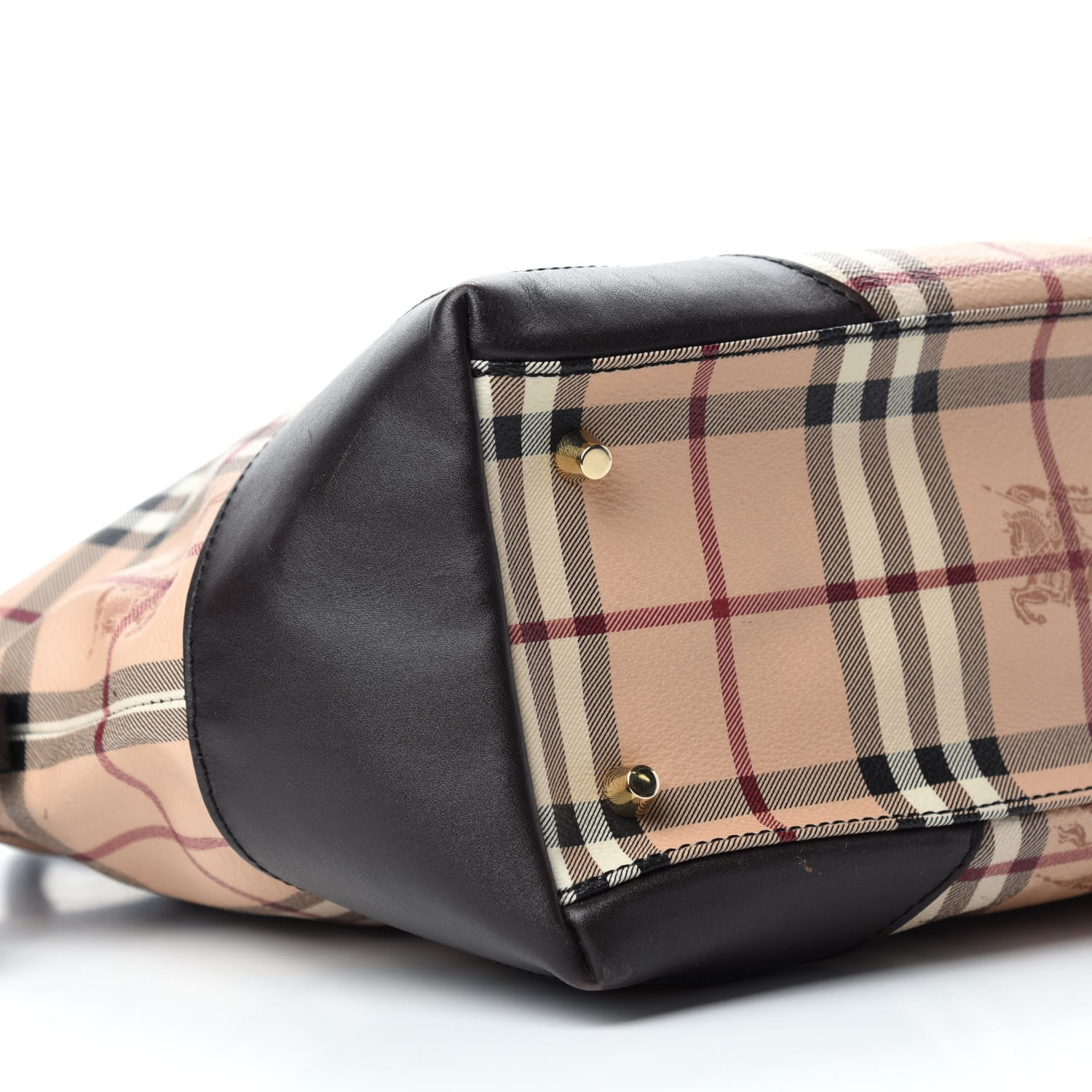 Burberry Haymarket Check Medium Primrose Tote Chocolate 6 of 14