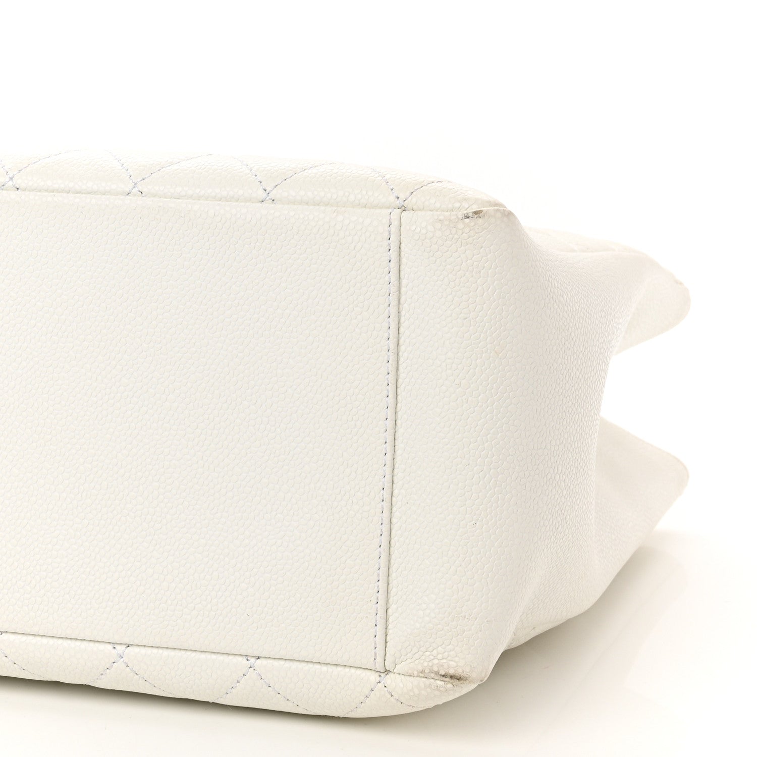 Chanel Caviar Quilted Grand Shopping Tote GST White 10 of 15