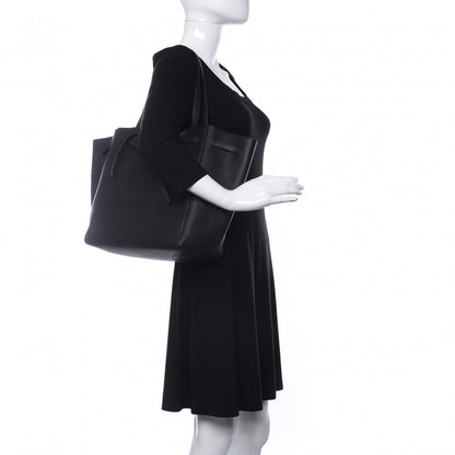 Celine Soft Grained Calfskin Small Belt Cabas Phantom Black 2 of 11