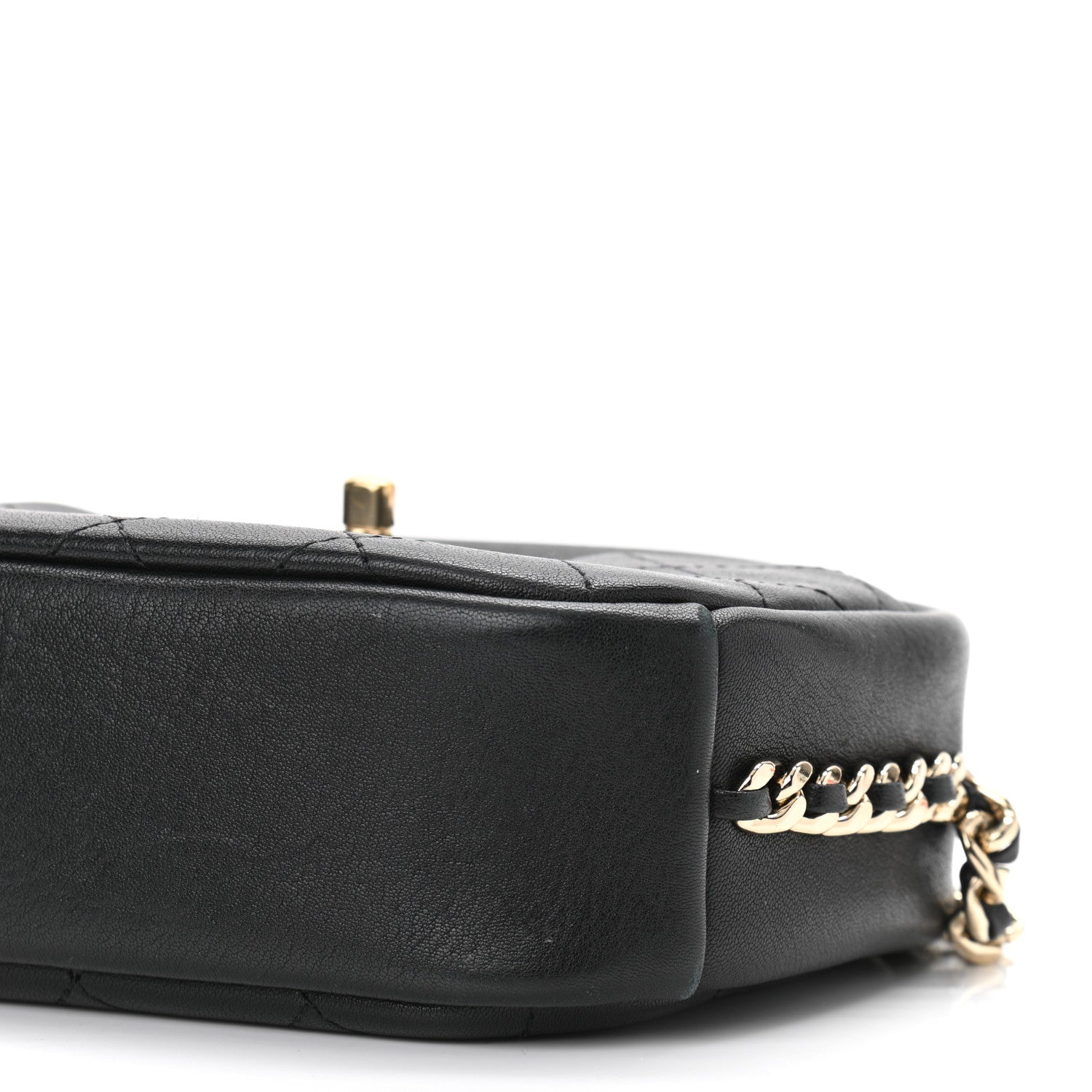 Chanel Goatskin Quilted Small Casual Trip Camera Case Black 10 of 11