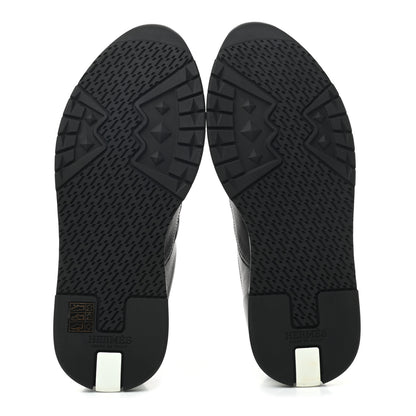 Hermes Calfskin Womens Trail Sneakers 40 Black 5 of 8