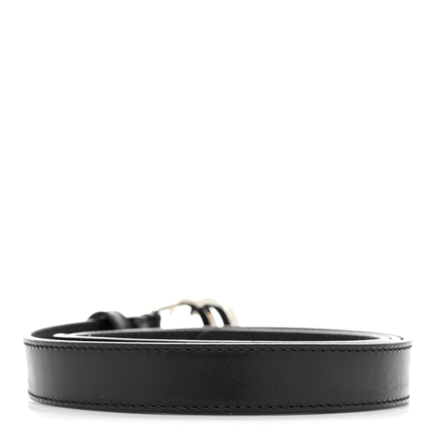 Plutone Calfskin Palladium Double G 20mm Belt 90 36 Black