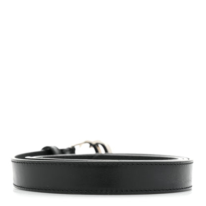 Gucci Plutone Calfskin Palladium Double G 20mm Belt 90 36 Black 2 of 4