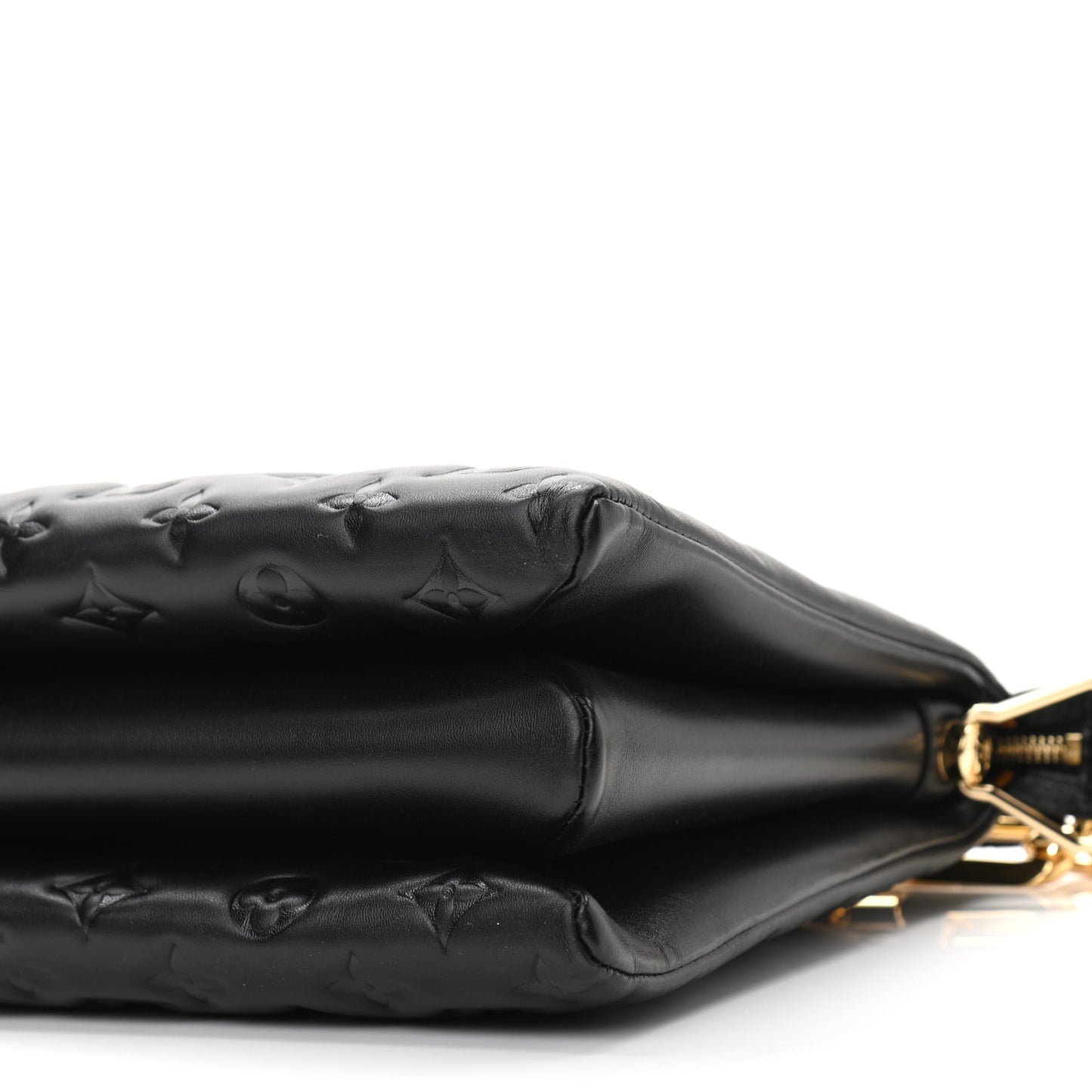 Lambskin Embossed Monogram Coussin MM Black