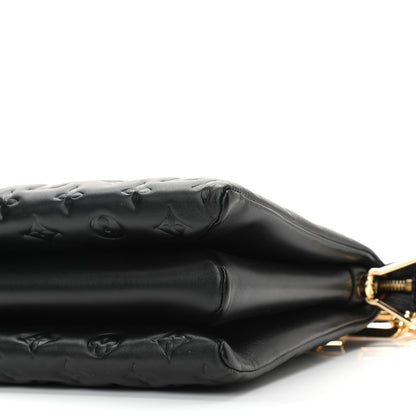 Louis Vuitton Lambskin Embossed Monogram Coussin MM Black 9 of 9