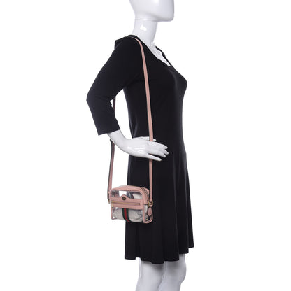 Gucci Vinyl Web Mini Ophidia Transparent Shoulder Bag Perfect Pink 2 of 9