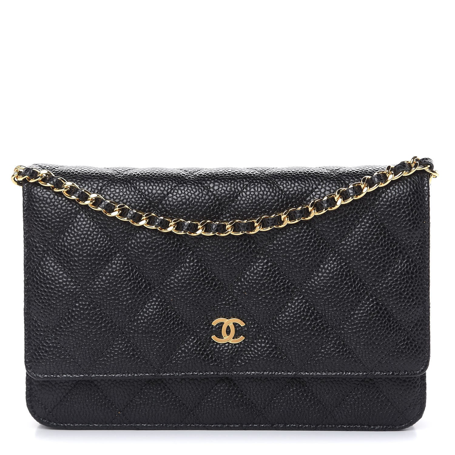 Chanel Caviar Quilted Wallet On Chain WOC Black 1 of 12
