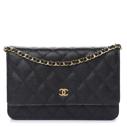 Chanel Caviar Quilted Wallet On Chain WOC Black 1 of 12
