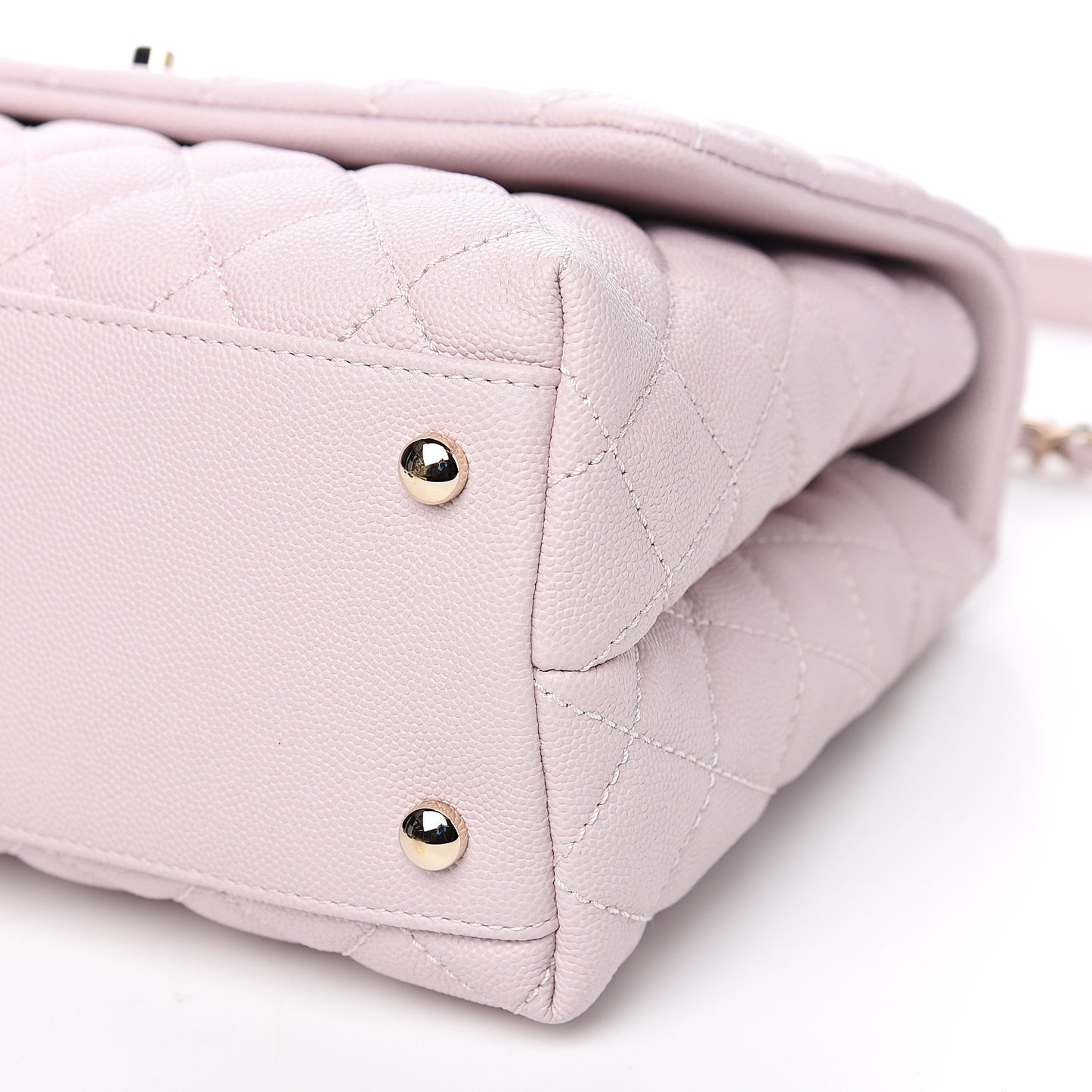 Caviar Quilted Small Coco Handle Flap Lilas Lilac